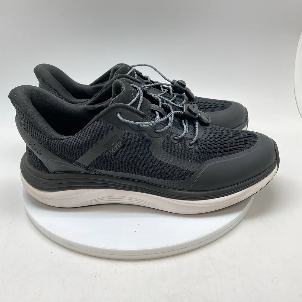 Kizik Sneakers Women 11 London Black Slip‎ On Hands Free Lace Athletic Shoes